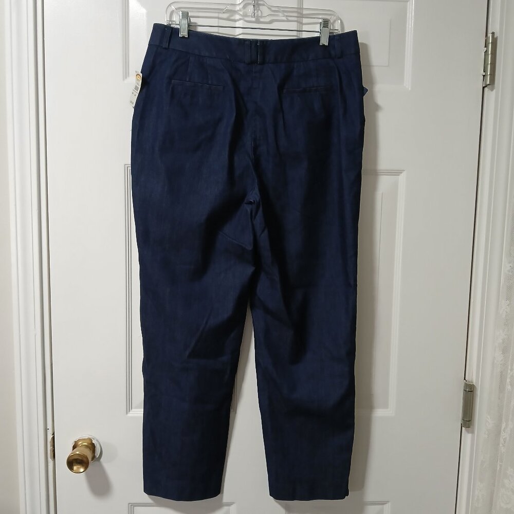 NWT Talbots Blue Denim Chambray Dress Pants Size 14